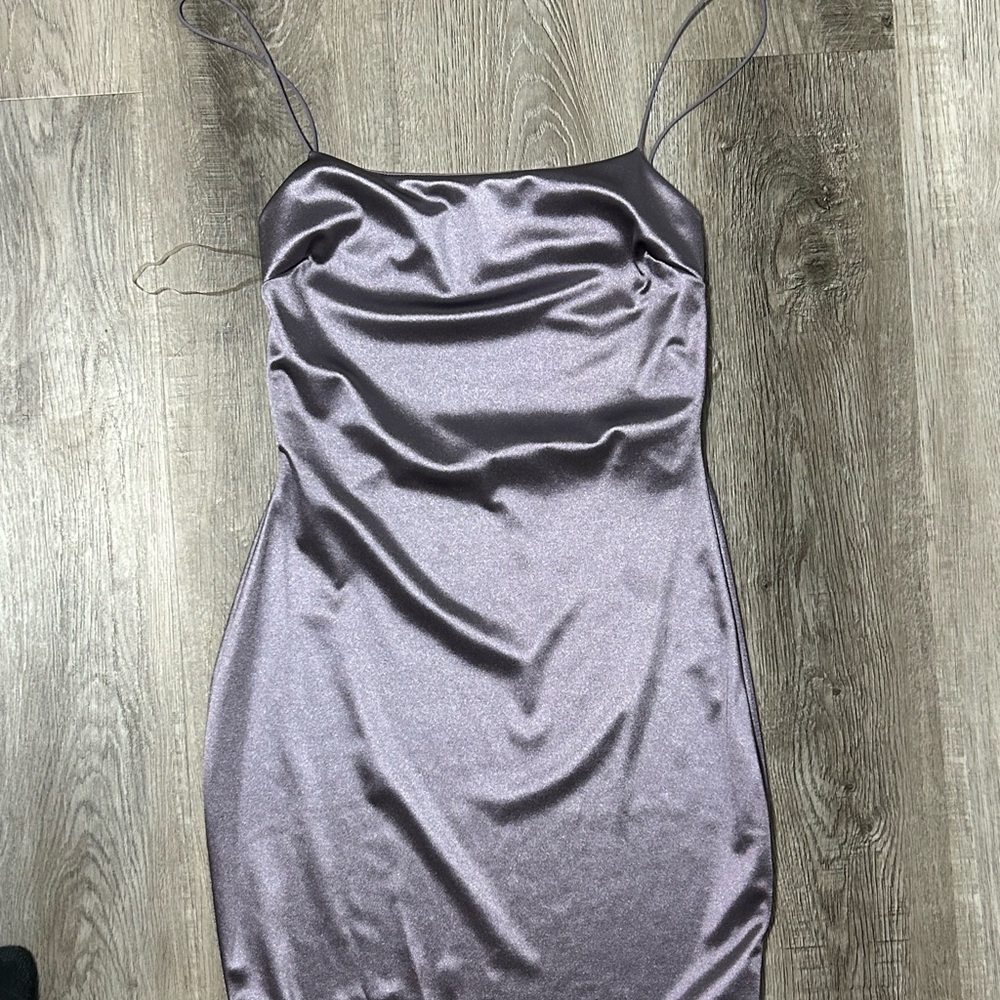 Purple Satin Minidress